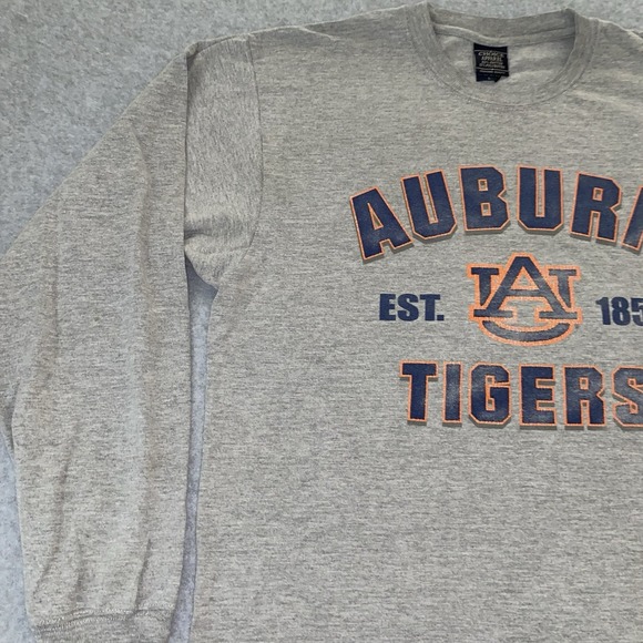 Vtg Auburn‎ Tigers Long Sleeve Shirt Men's L Gray NCAA Collegiate Graphic Y2K - Picture 6 of 15